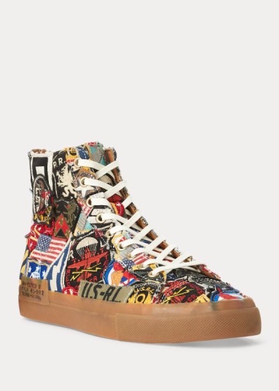 Polo Ralph Lauren Patchwork Solomon Sneakers Herre Danmark (IBOCV5729)